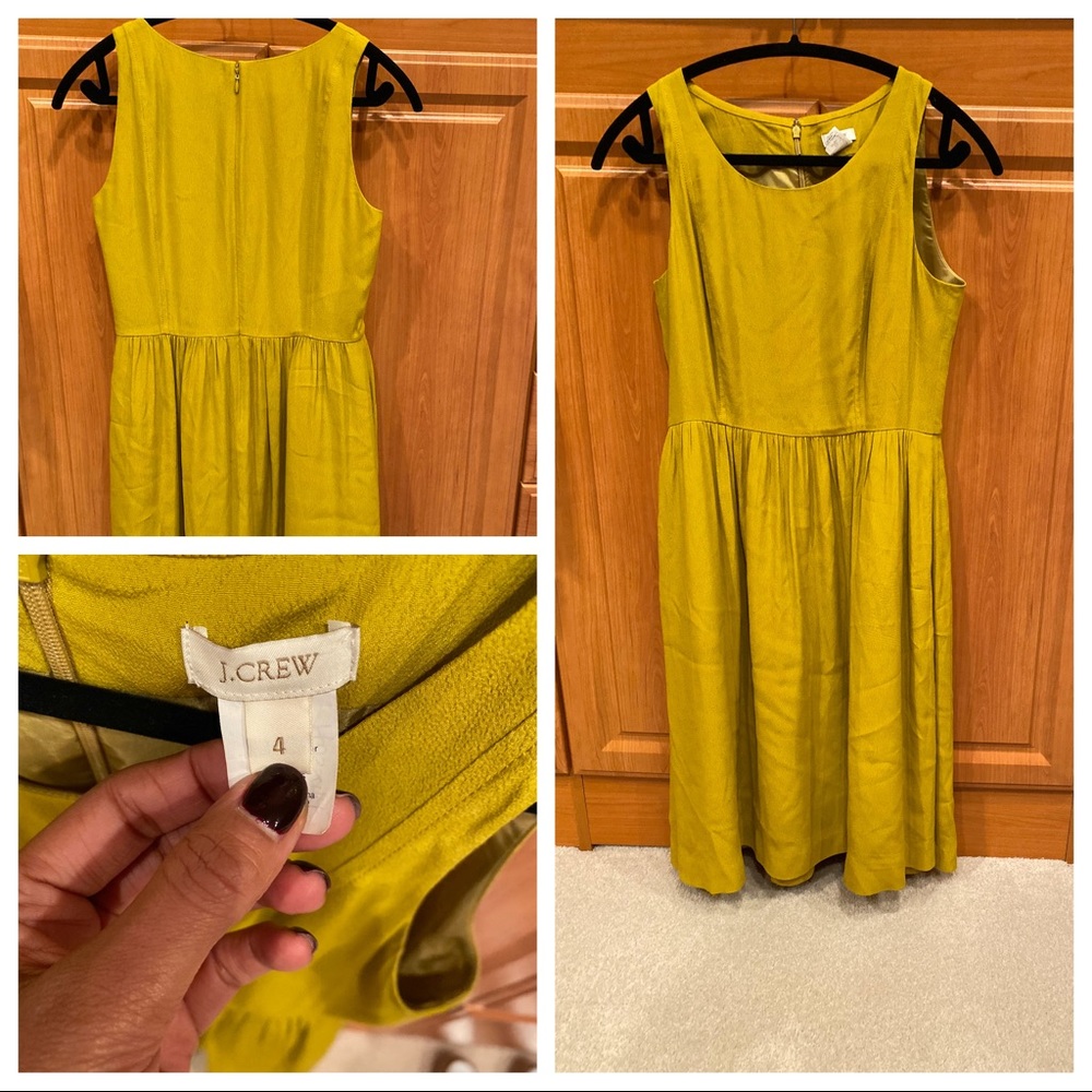 Mustard dress.